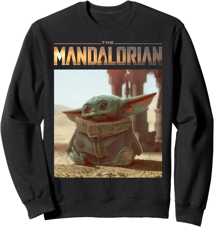 Star Wars The Mandalorian The Child Logo Sitting Portrait Sweatshirt