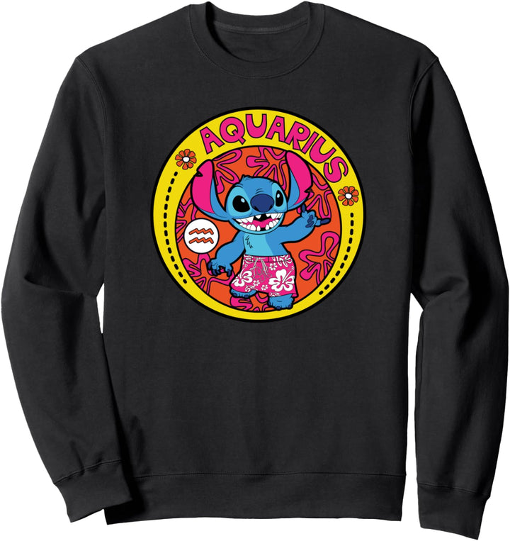 Disney Lilo and Stitch Aquarius Zodiac Sweatshirt