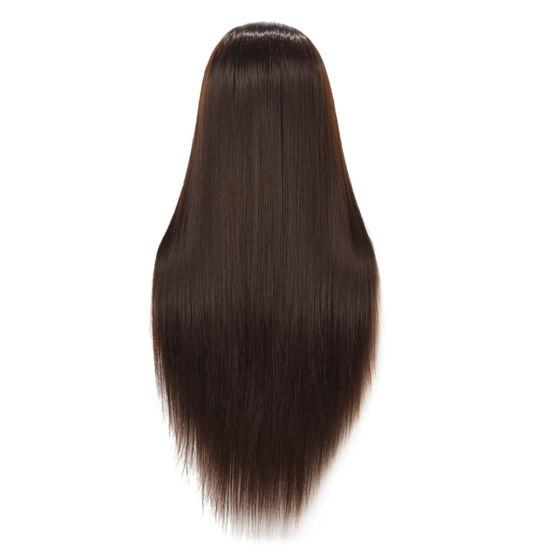 Stylingkopf 24, 80 Zoll Haarsimulation Kunstfaser-Schaufensterpuppenkopf mit Haartraining für Make-u