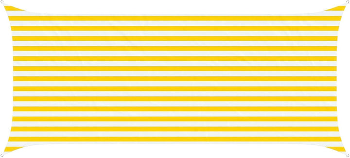 vidaXL Sonnensegel Gelb und Weiss 4,5 x 2 m 100% Polyester Oxford, Outdoor Schatten, UV-beständig, r