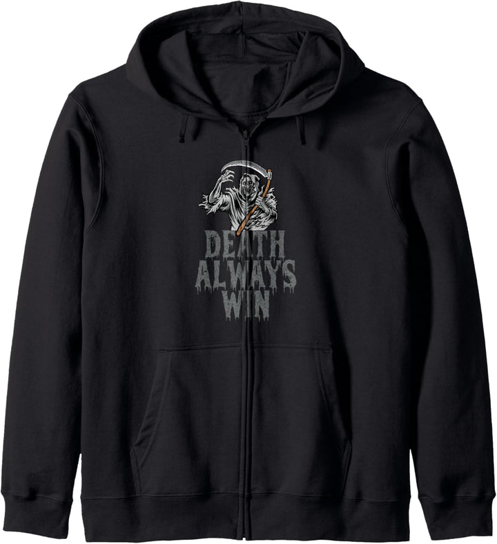 Angel of Death Grim Reaper Death Always Win Kapuzenjacke