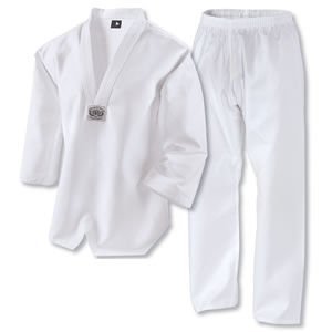 Martial Arts Taekwondo-Anzug mit V-Ausschnitt, Weiss 00/120 cm, 00/120 cm