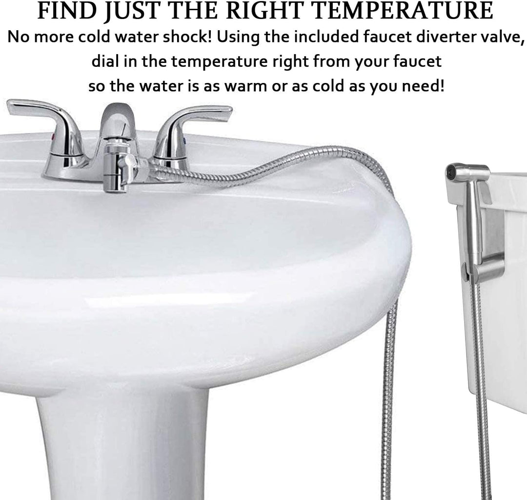 Bidet Edelstahl Handbrause, Muslimische Edelstahldusche Und Baby-StoffwindelsprüH Kit Mit Wasserhahn