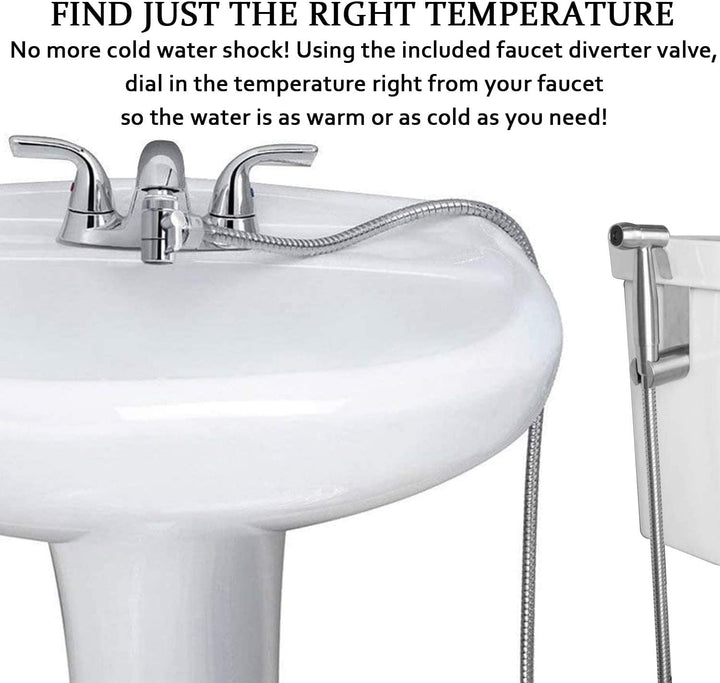 Bidet Edelstahl Handbrause, Muslimische Edelstahldusche Und Baby-StoffwindelsprüH Kit Mit Wasserhahn