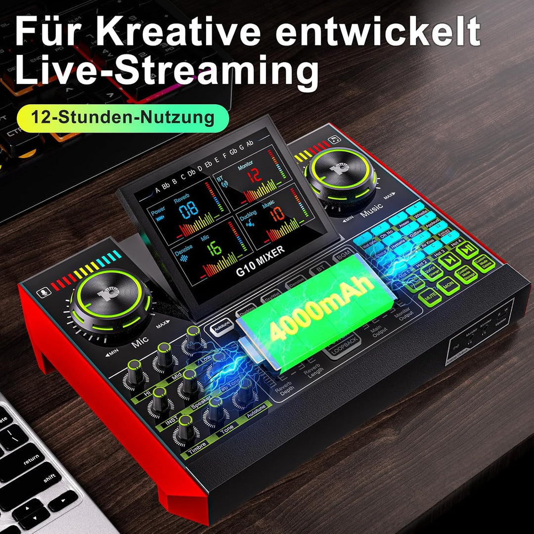 G10 Podcast Mikrofon Set mit 3,5mm Kondensatormikrofon P17