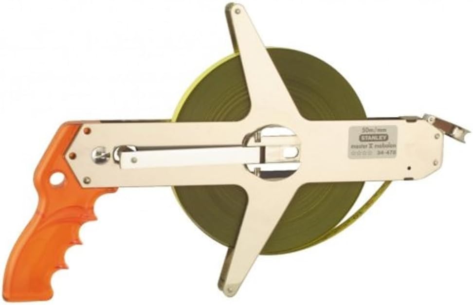 Stanley Rahmenbandmass Master II Stahl (50 m Länge, unempfindlich, 1 mm Markierung, mit Fixhaken) 1-
