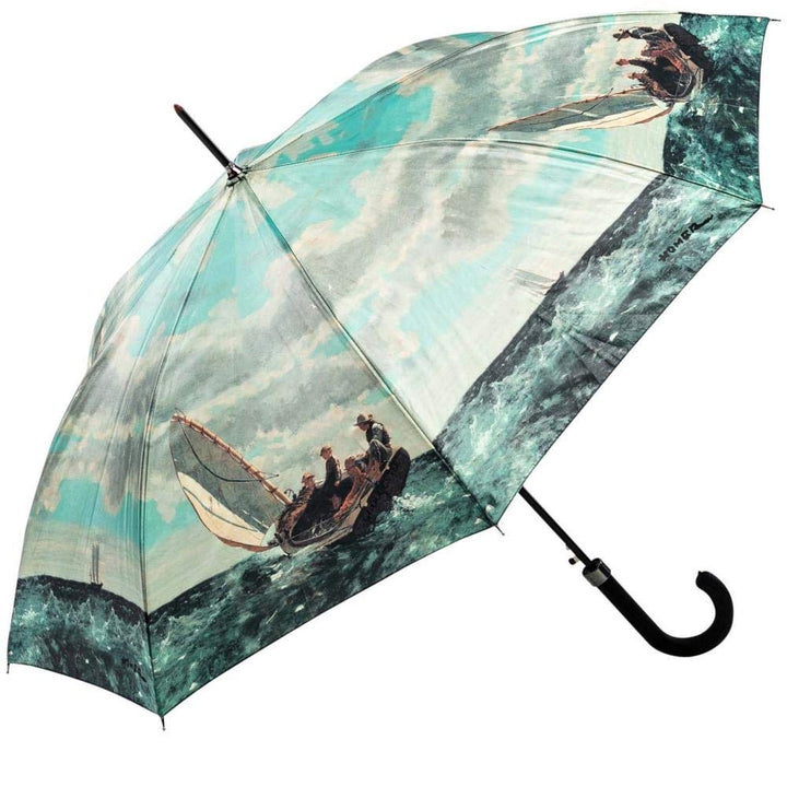 LUCKYWEATHER Regenschirm Stockschirm Damen Motiv Breezing Up Auf-Automatik I Stockregenschirm gross