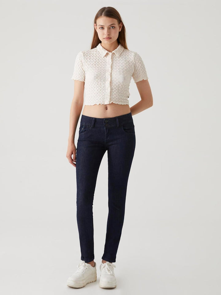 LTB Jeans - Damen - Molly - MID Waist - Slim Fit Jeans - Hosen 28W / 30L Rinsed Wash 082, 28W / 30L