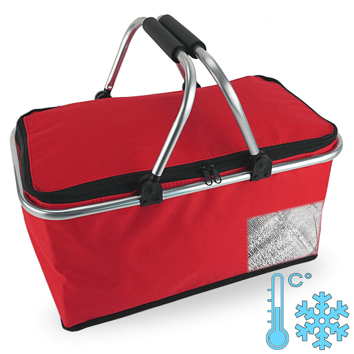 Cepewa Einkaufskorb faltbar mit Thermofunktion 30 L Kühltasche Thermokorb Picknickkorb Isoliertasche