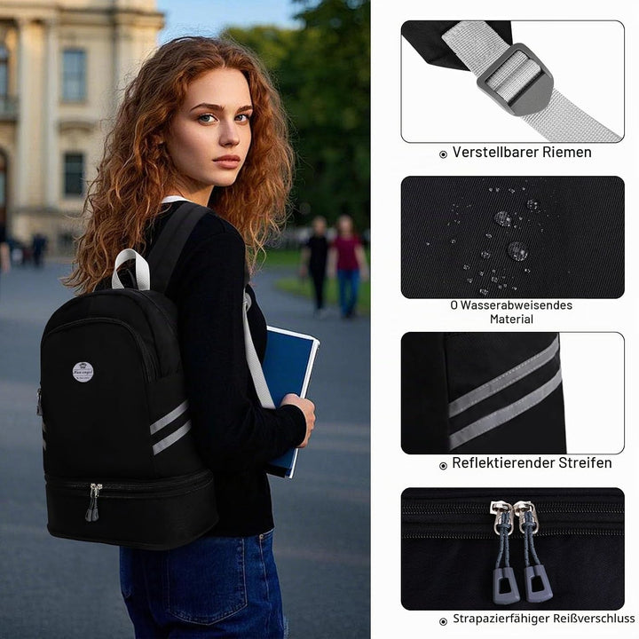 HUA ANGEL Rucksack Damen GrossE KapazitäT Faltbarer EIN Wochenende Sportrucksack Mit Schuhfach Und N