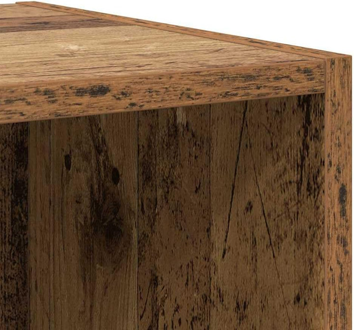 vidaXL TV-Schränk mit Regal Wandmontiert mit Speicher Altholz 37 x 37 x 72 cm Holzwerkstoff 72 cm Al