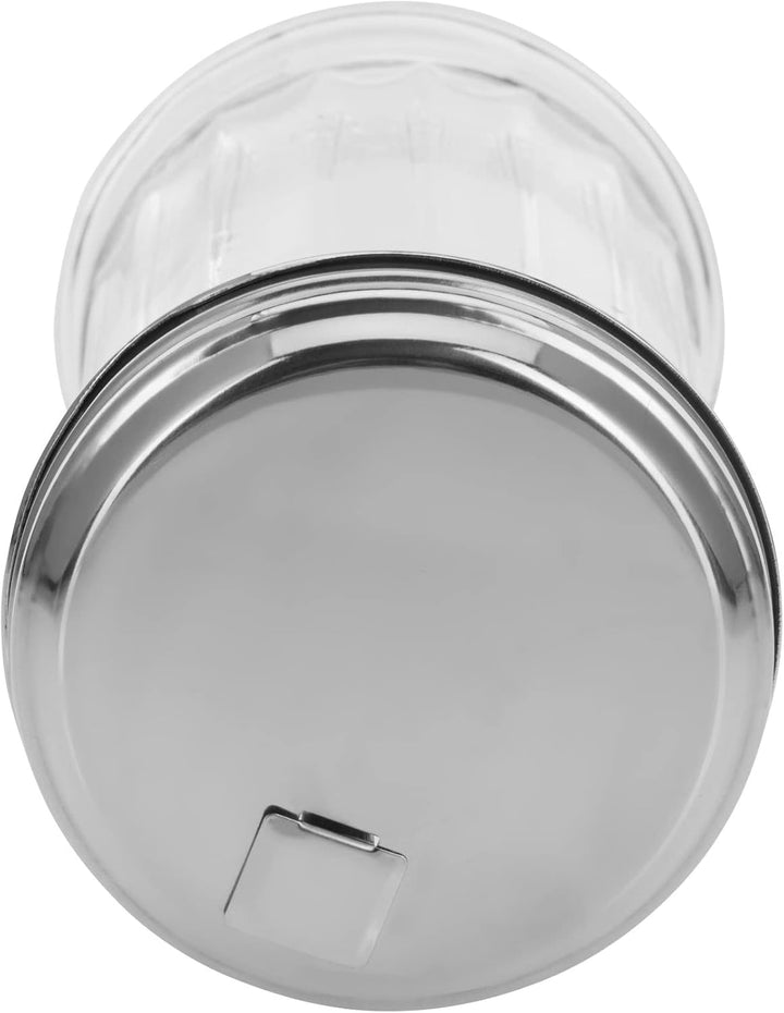 Westmark Zuckerstreuer, 6 Stück, Fassungsvermögen: je 300 ml, Glas/Rostfreier Edelstahl, New York, S