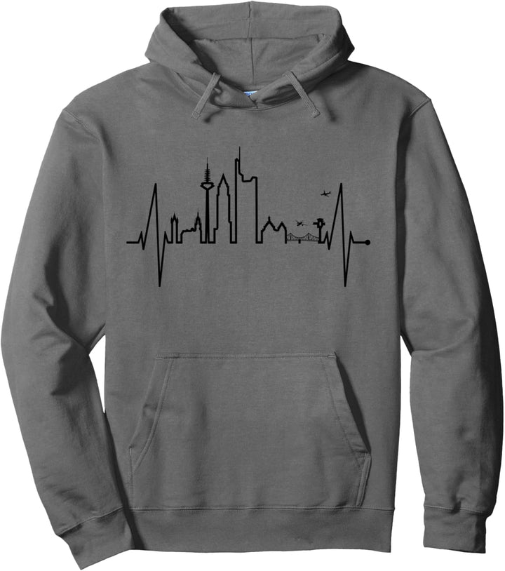 Frankfurt Skyline Herzschlag Fan Ich Liebe Frankfurt Am Main Pullover Hoodie