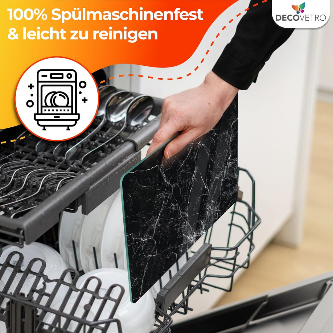 Decovetro® Schneidebrett Glas | 40 x 30 cm | Glass Cutting Board | Hygienisches und robustes Glassch