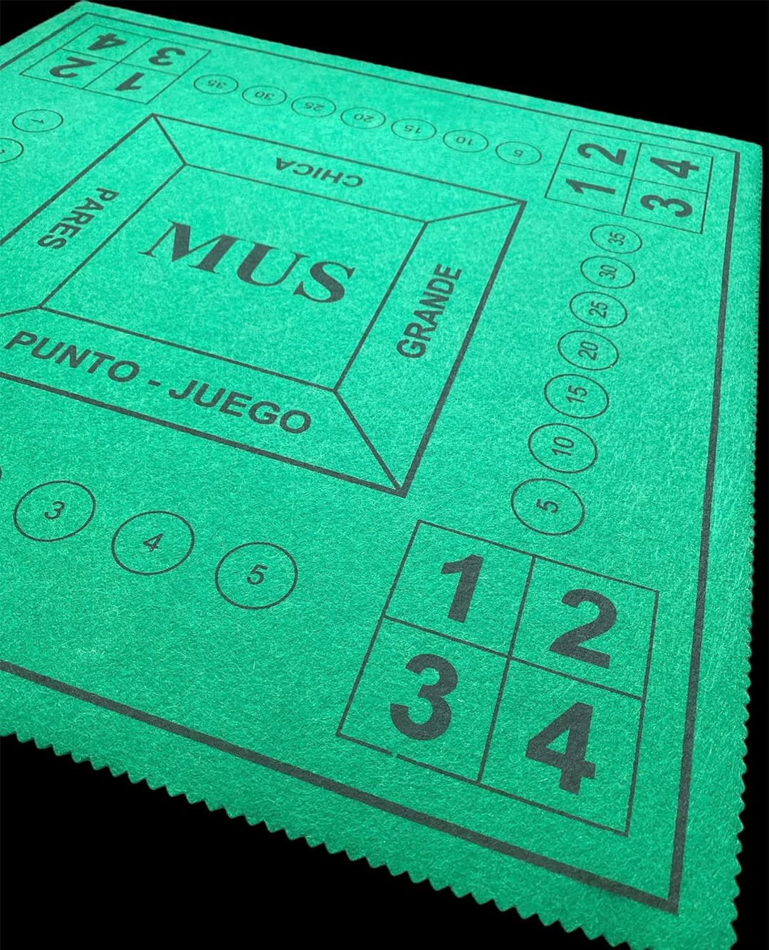Teppich Karten - Poker Matte - Poker Spiel - Faltbare Matte Reise Poker - Reise Karten (Mus) Grün (M