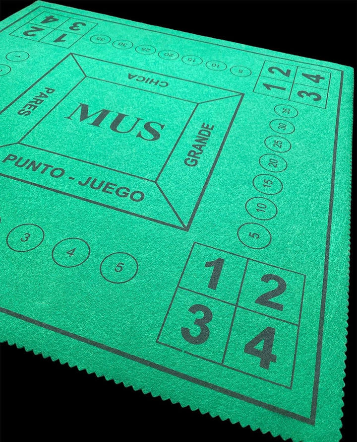 Teppich Karten - Poker Matte - Poker Spiel - Faltbare Matte Reise Poker - Reise Karten (Mus) Grün (M