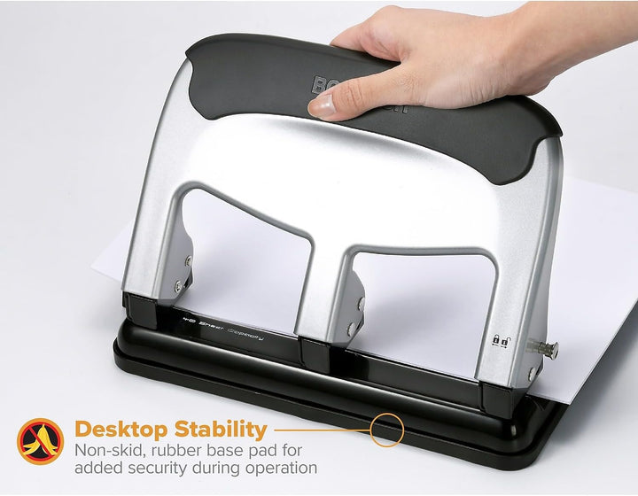 Bostitch Office EZ Squeeze Heavy Duty 3-Locher, 40 Blatt Kapazität, verbraucht weniger Kraft, perfek