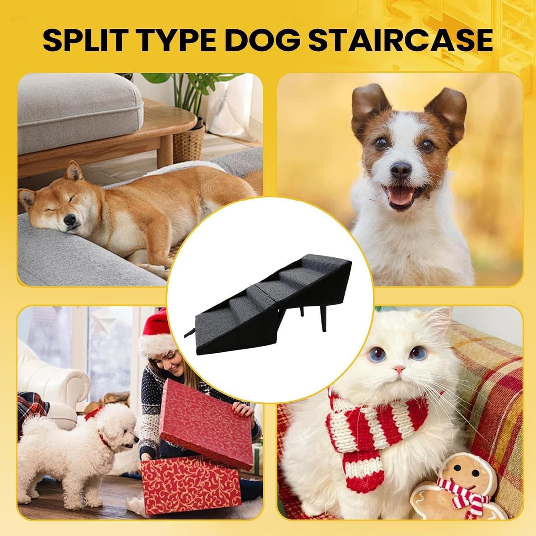 Hundetreppe Klappbar, rutschfeste Hundetreppe Für Kleine Hunde, Hunderampe Für Sofa Bett, Treppe Für