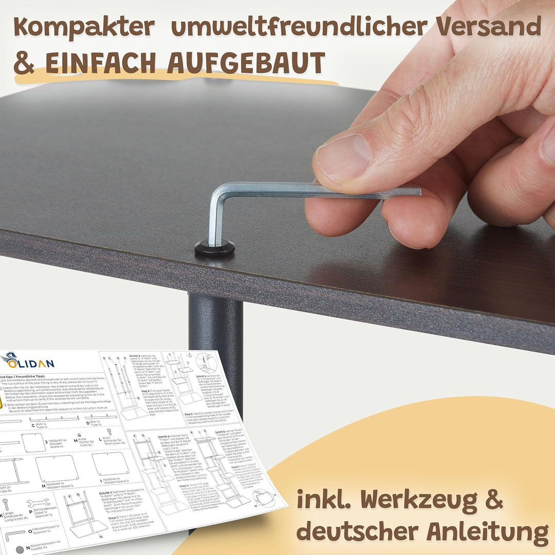 OLIDAN ® - Pflanzenständer - Beschriften der Pflanzen möglich - Blumenständer - Ablage für 8 Pflanze