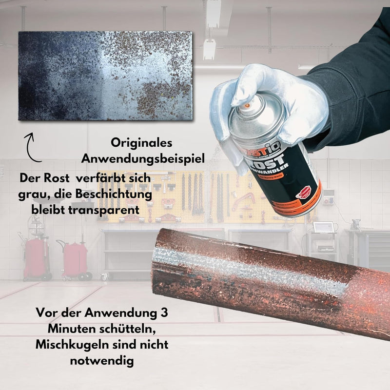 Rostio 3 x Epoxy Rostumwandler Spray 400ml Rostkonverter