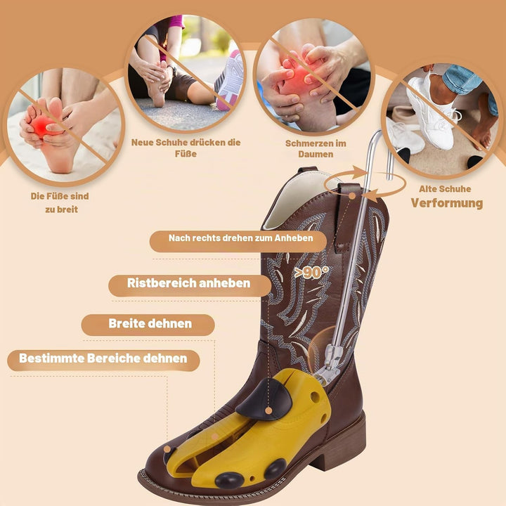 Exshoiu Schuhspanner, Schuhdehner für Stiefel, 1 Paar Schuhdehner Schuhweiter Stiefeletten, Verstell