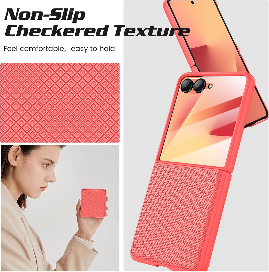 Doeshine für Samsung Galaxy Z Flip 7 Hülle [Not für Flip 7FE] mit Scharnierschutz & Displayschutzfol