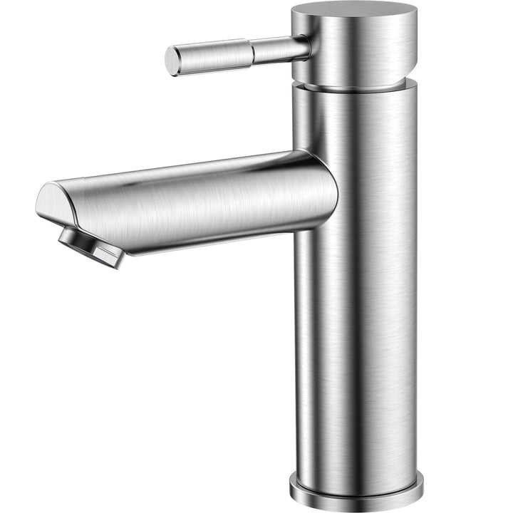 Wasserhahn Bad Waschtischarmatur Waschbecken Armaturen Edelstahl Kaltes und Heisses Wasser Mischbatt