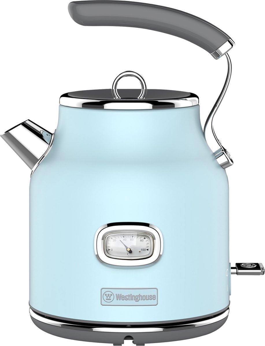 Westinghouse Retro Wasserkocher Kocher Für Wasser Mit Temperatur & Wasserstandsanzeige, Mit Kalkfilt