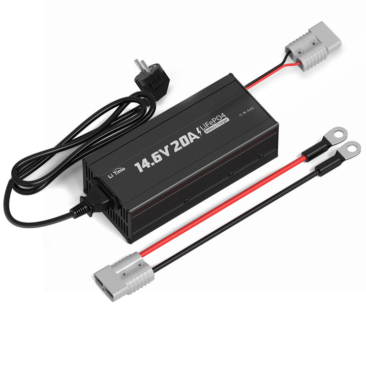 LiTime 14.6V 20A Lithium Batterieladegerät 12V LiFePO4 Batterieladegerät AC-DC Smart Charger mit And