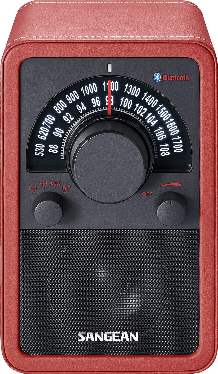 Sangean WR-15BT Retro bluetooth Radio mit AM und FM - Rot/Schwarz
