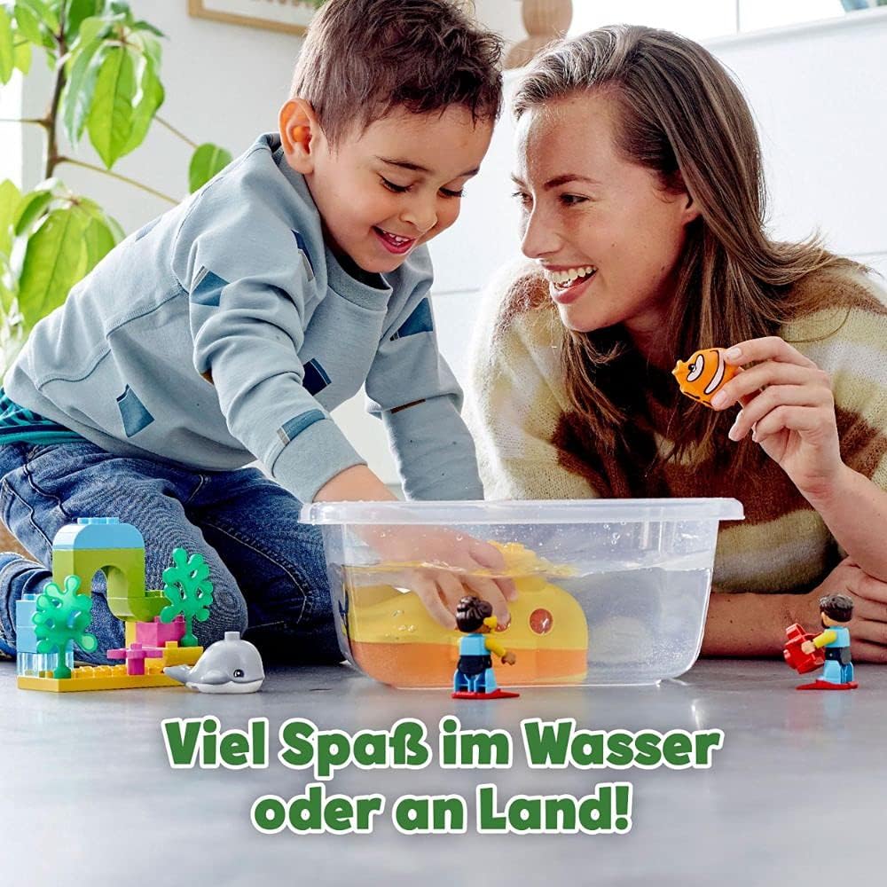 LEGO 10910 DUPLO Town U-Boot-Abenteuer, Badespielzeug das Luftblasen Macht, Bauset für Kinder im Alt