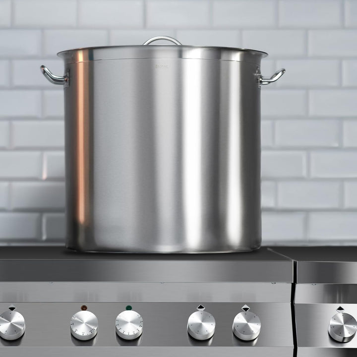Royal Catering Kochtopf Induktion 70 L Ø 45 cm mit Deckel Edelstahl-Topf Induktionsherd-Topf Indukti