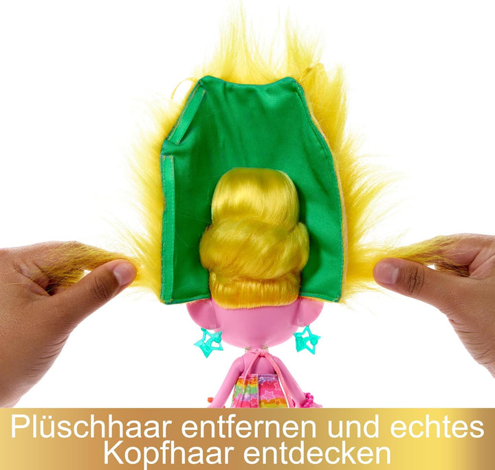 DREAMWORKS TROLLS Gemeinsam Stark – Hairsational Reveals Viva-Modepuppe, 15 Haar- und Modeaccessoire