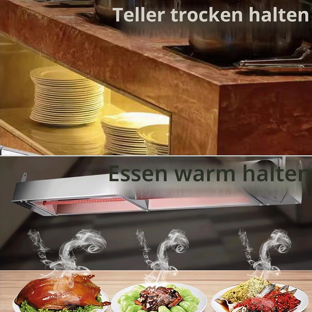 Wärmelampe Küche Gastro, Edelstahl Hängende Speisenwärmer Lampe, Kommerziell Lebensmittel Wärmelampe