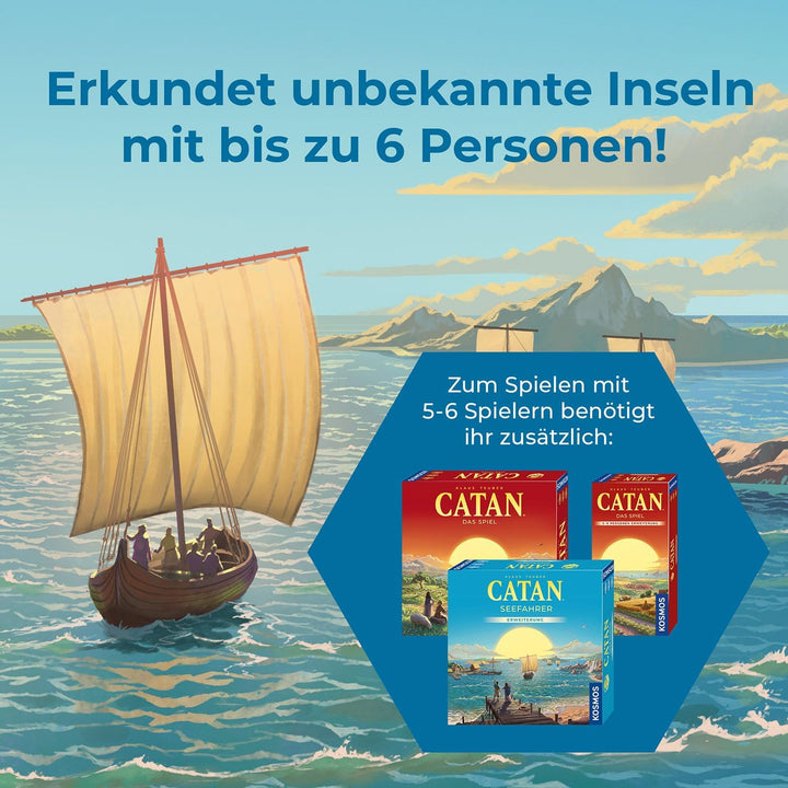Kosmos 685126 Catan - Seefahrer Ergänzung für 5-6 Personen, Ergänzung zur Catan Erweiterung Seefahre