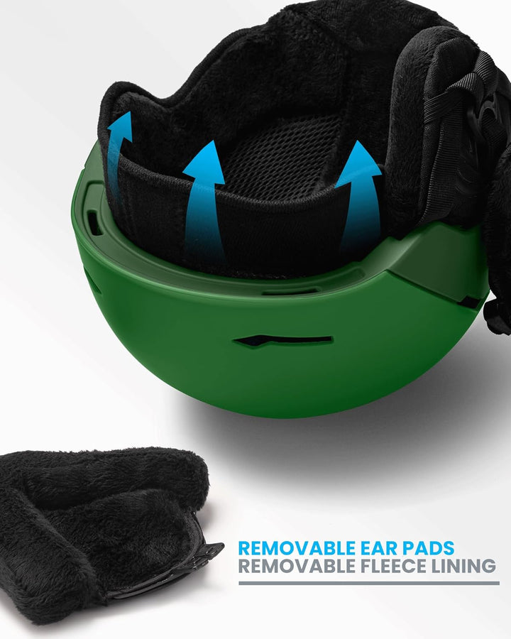 OutdoorMaster ELK MIPS Skihelm - Schneesporthelm Snowboardhelm für Männer Frauen & Jugend Waldgrün S