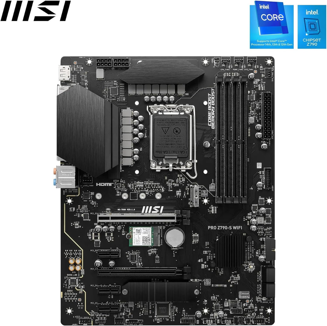 MSI PRO Z790-S WiFi Motherboard, ATX - Unterstützt Intel Core Prozessoren der 12. und 13. Generation