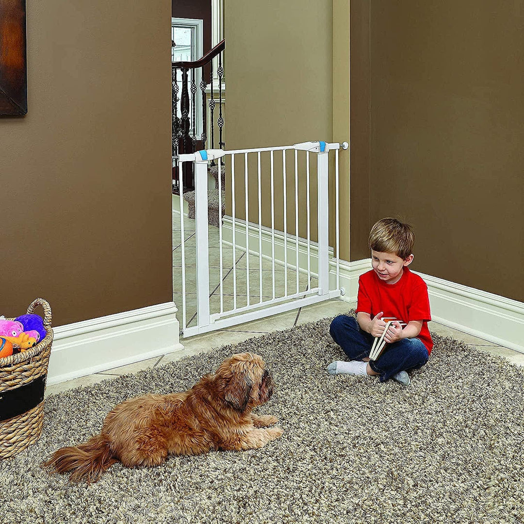 Midwest Homes for Pets 2929SG-GL Stahl-Absperrgitter für Haustiere, mit phosphoreszierendem Streifen