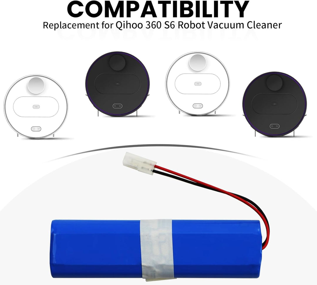 ANTIEE 3200mAh Vacuum Akku Kompatibel mit Qihoo 360 S6 Cleaner aspirateurs, Robots domestiques ménag