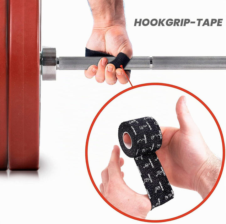 WARM BODY COLD MIND Hook Grip Tape für Gewichtheben - Lifters Baumwolle Thumb Tape für Powerlifting,