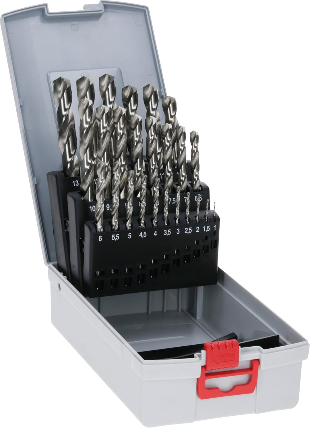 Bosch Professional 25tlg. HSS-G ProBox Metallbohrer-Set (für Stahl, Ø 1-13 mm, Zubehör Bohrschrauber