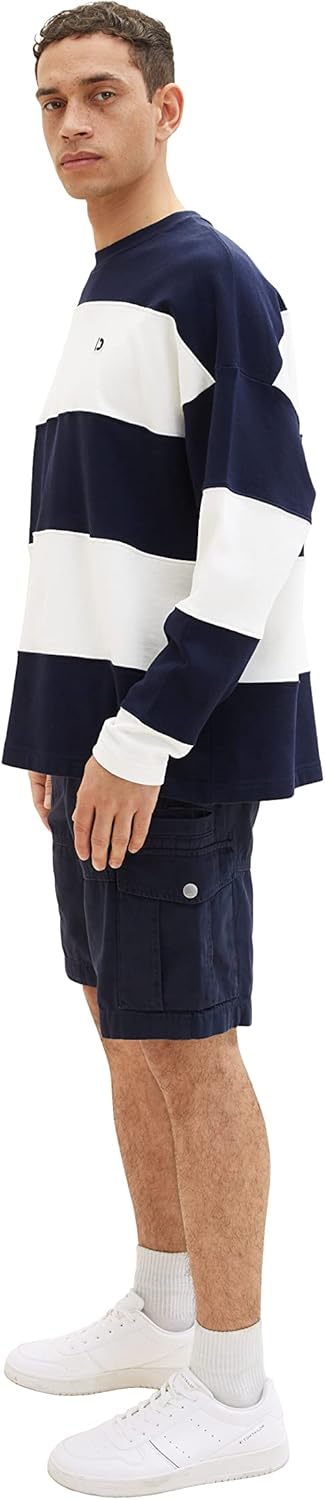 TOM TAILOR Herren Relaxed Fit Cargo Shorts 31 10668 - Sky Captain Blue, 31 10668 - Sky Captain Blue
