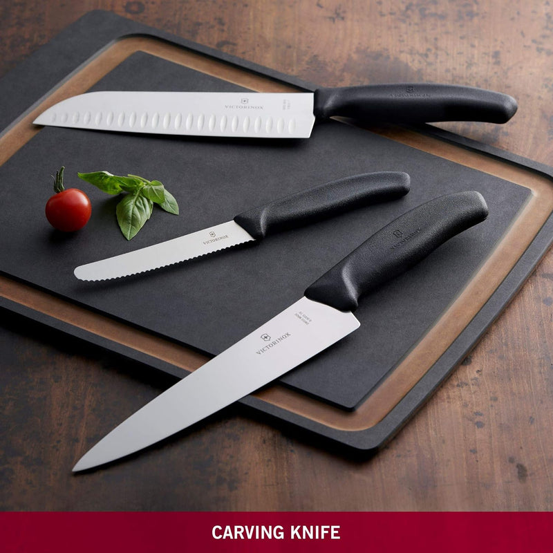 Victorinox, Swiss Classic, Profi Tranchiermesser, Extra Scharfe Klinge, gerader Schliff, 19 cm, Robu