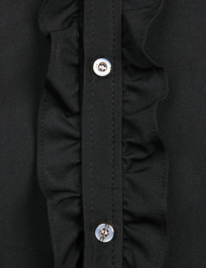 PARKLEES Herren-Smokinghemd, schmale Passform, langärmelig L Z69-black, L Z69-black