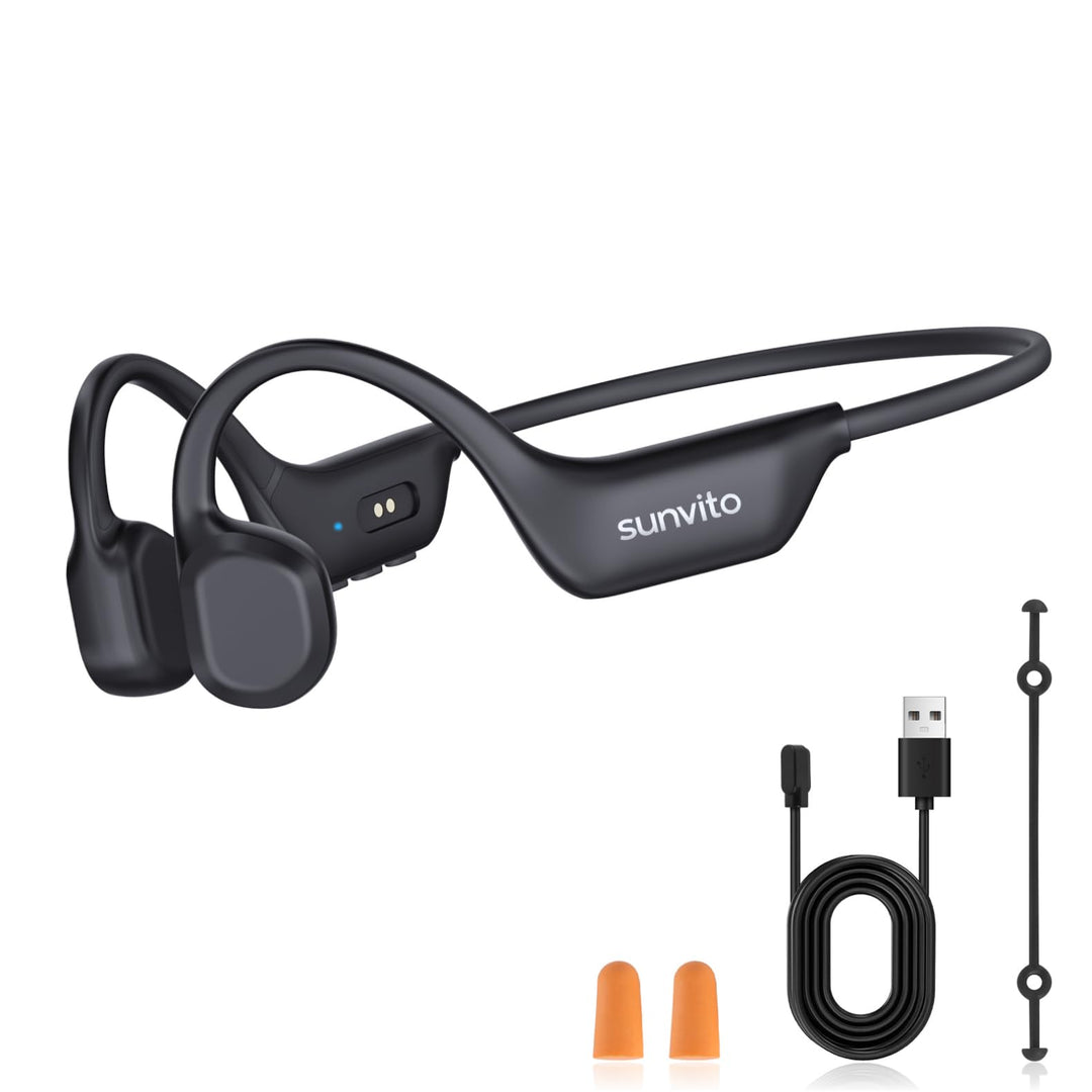 Knochenschall Kopfhörer Bluetooth 6.0, offene Bluetooth-Funkkopfhörer für Sport, wasserdichte, leich