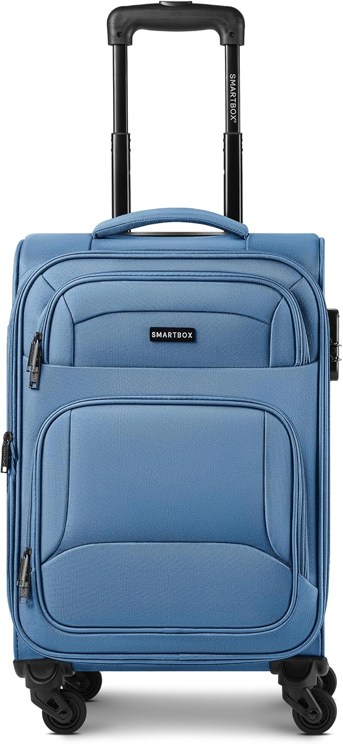 Smartbox Weichgepäck Kabinen-Koffer für Damen &amp; Herren | Kleiner Cabin-Trolley 36 x 23 x 55 cm | 4 R
