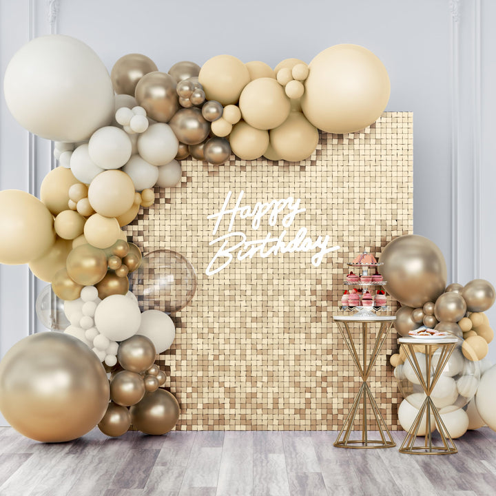Kate Schimmernde Wand Hintergrund Champagner Gold Quadratisch Pailletten Glitzer Foto Hintergrund Pa