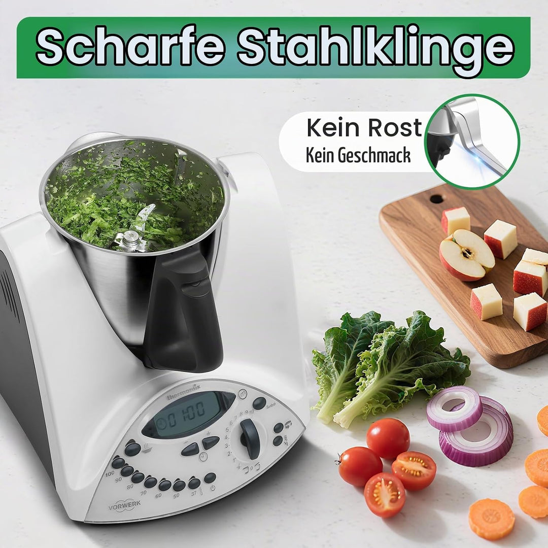 Messer für Thermomix TM31 mit Dichtungsring, Ersatzteil für Vorwerk Thermomix TM31, Ersatzklinge-Zub