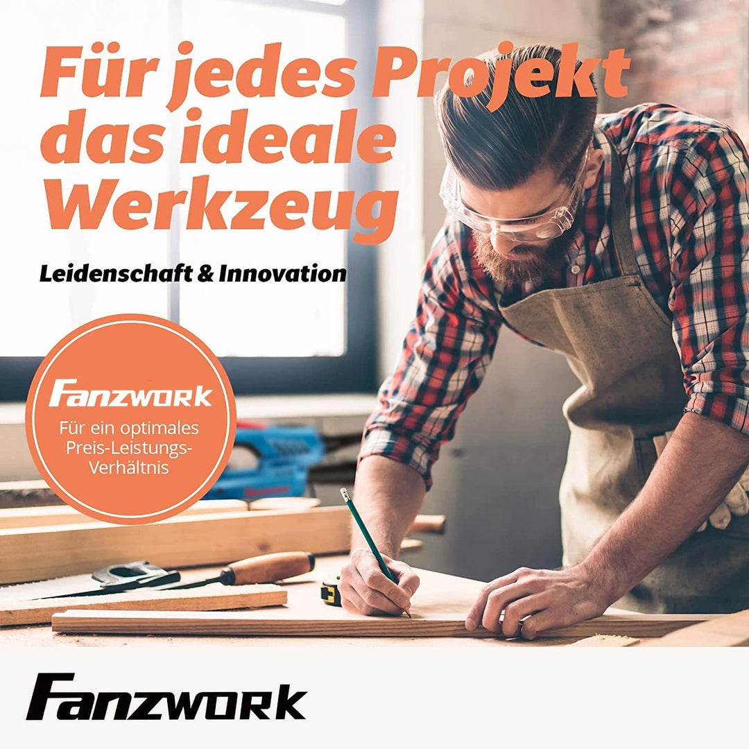 FANZWORK 150 mm Netz-Schleifgitter Klett für Exzenterschleifer, Korn P80 (15 Stück), P120 (15 Stück)