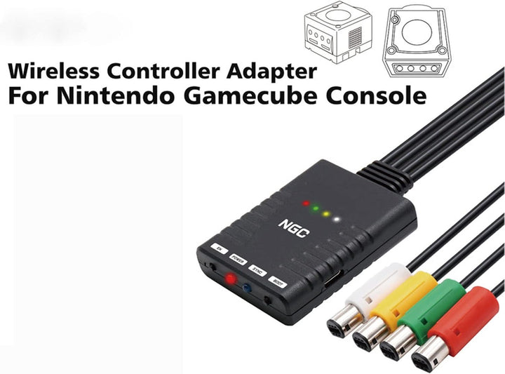Gamecube Adapter, Professioneller Wireless Controller Adapter für GC Handle Converter für Wii für Sw
